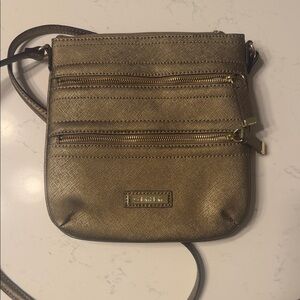 Calvin Klein Metallic Gold Crossbody Bag